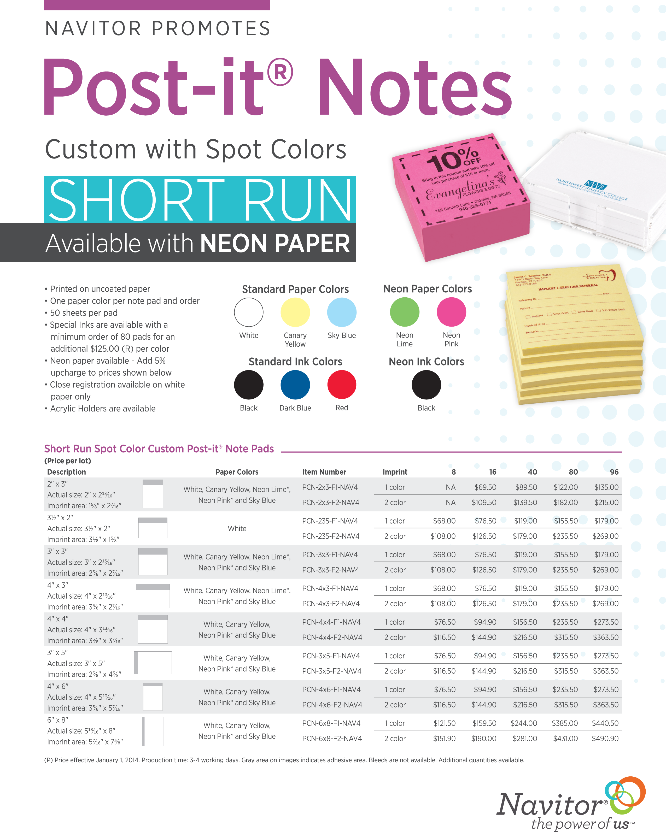 Short Run Post-it Notes