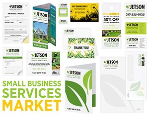 small business kit brochure, business cards, announcements, letterhead, forms, postcards, announcements