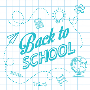 back to school typography image on graph paper for a post on business knowledge