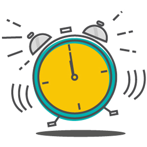 alarm clock announcing that it's time to change your personalized print marketing