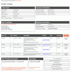 Order Details Page